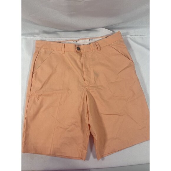 Royal & Awesome Mens Golf Shorts 36 Peach Color Chino Flat Front - Picture 1 of 5